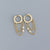 925 Sterling Silver Women Tassel Silver Diamond Inlay Stud Earrings