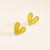 Women Heart Alloy Electroplating Stud Earrings