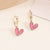 Women Heart Alloy Electroplating Stud Earrings