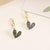 Women Heart Alloy Electroplating Stud Earrings