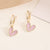 Women Heart Alloy Electroplating Stud Earrings