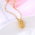 Korean Women Flower Titanium Steel Diamond Inlay Necklaces