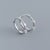 925 Sterling Silver Moderate Luxury Round Geometric Silver Diamond Inlay Stud Earrings