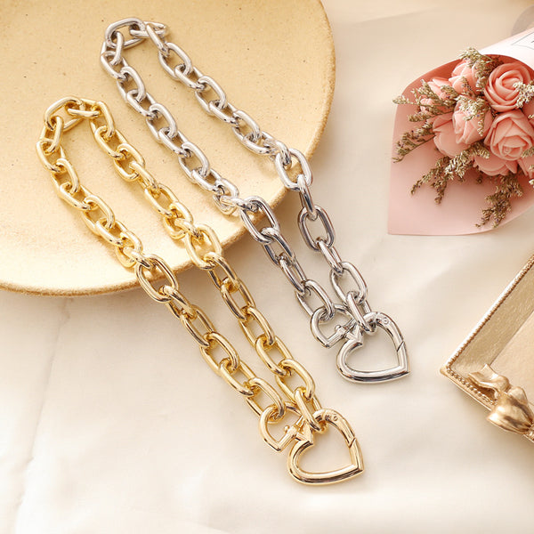 Women Heart Aluminum Necklaces