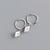 925 Sterling Silver Fashion Geometric Silver Diamond Inlay Stud Earrings