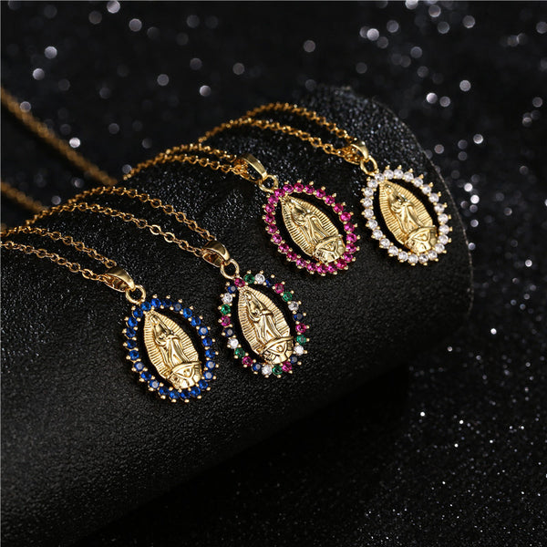 IG Style Gold Plated Copper Inlay Necklaces