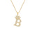 Letter Number Text Letter Copper Inlay Necklaces