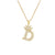 Letter Number Text Letter Copper Inlay Necklaces