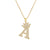 Letter Number Text Letter Copper Inlay Necklaces