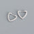 925 Sterling Silver Cute Heart Heart Silver Polishing Stud Earrings