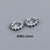 925 Sterling Silver Round Geometric Silver Diamond Inlay Stud Earrings