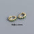 925 Sterling Silver Round Geometric Silver Diamond Inlay Stud Earrings