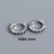 925 Sterling Silver Round Geometric Silver Diamond Inlay Stud Earrings