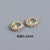 925 Sterling Silver Round Geometric Silver Diamond Inlay Stud Earrings