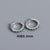 925 Sterling Silver Round Geometric Silver Diamond Inlay Stud Earrings