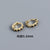 925 Sterling Silver Round Geometric Silver Diamond Inlay Stud Earrings