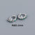 925 Sterling Silver Round Geometric Silver Diamond Inlay Stud Earrings