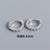 925 Sterling Silver Round Geometric Silver Diamond Inlay Stud Earrings