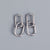 925 Sterling Silver Quadrilateral Geometric Silver Electroplating Stud Earrings