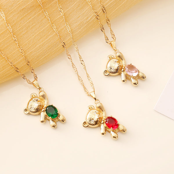 Women Chinese Zodiac Animal Alloy Electroplating Necklaces