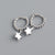 925 Sterling Silver Japanese / Korean Pentagram Star Silver Polishing Stud Earrings