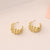 Women Metal Geometric Metal Electroplating Stud Earrings