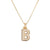 Minimalist Letter Number Text Letter Copper Inlay Necklaces