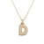 Minimalist Letter Number Text Letter Copper Inlay Necklaces