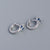 925 Sterling Silver Cute & Edgy Snake Chinese Zodiac Animal Silver Diamond Inlay Stud Earrings