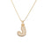 Minimalist Letter Number Text Letter Copper Inlay Necklaces