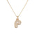 Minimalist Letter Number Text Letter Copper Inlay Necklaces