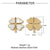 3 PCS/Package 10*11mm 12 * 18mm 12*19mm 201 Stainless Steel Shell 18K Gold Plated Four Leaf Clover Heart Shape Butterfly Polished Pendant