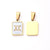 3 PCS/Package 11*16MM 7x3.5mm 304 Stainless Steel Shell Gold Plated Constellation Rectangle Polished Pendant