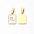 3 PCS/Package 11*16MM 7x3.5mm 304 Stainless Steel Shell Gold Plated Constellation Rectangle Polished Pendant