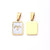 3 PCS/Package 11*16MM 7x3.5mm 304 Stainless Steel Shell Gold Plated Constellation Rectangle Polished Pendant