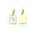 3 PCS/Package 11*16MM 7x3.5mm 304 Stainless Steel Shell Gold Plated Constellation Rectangle Polished Pendant