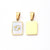 3 PCS/Package 11*16MM 7x3.5mm 304 Stainless Steel Shell Gold Plated Constellation Rectangle Polished Pendant