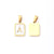 3 PCS/Package 12 * 18mm 7x3.5mm 304 Stainless Steel Shell Gold Plated Letter Rectangle Polished Pendant