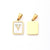 3 PCS/Package 12 * 18mm 7x3.5mm 304 Stainless Steel Shell Gold Plated Letter Rectangle Polished Pendant