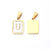 3 PCS/Package 12 * 18mm 7x3.5mm 304 Stainless Steel Shell Gold Plated Letter Rectangle Polished Pendant