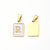 3 PCS/Package 12 * 18mm 7x3.5mm 304 Stainless Steel Shell Gold Plated Letter Rectangle Polished Pendant