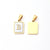 3 PCS/Package 12 * 18mm 7x3.5mm 304 Stainless Steel Shell Gold Plated Letter Rectangle Polished Pendant