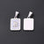 3 PCS/Package 12 * 18mm 7x3.5mm 304 Stainless Steel Shell Letter Rectangle Polished Pendant