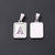 3 PCS/Package 12 * 18mm 7x3.5mm 304 Stainless Steel Shell Letter Rectangle Polished Pendant