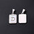 3 PCS/Package 12 * 18mm 7x3.5mm 304 Stainless Steel Shell Letter Rectangle Polished Pendant