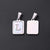 3 PCS/Package 12 * 18mm 7x3.5mm 304 Stainless Steel Shell Letter Rectangle Polished Pendant