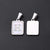 3 PCS/Package 12 * 18mm 7x3.5mm 304 Stainless Steel Shell Letter Rectangle Polished Pendant