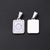 3 PCS/Package 12 * 18mm 7x3.5mm 304 Stainless Steel Shell Letter Rectangle Polished Pendant