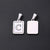 3 PCS/Package 12 * 18mm 7x3.5mm 304 Stainless Steel Shell Letter Rectangle Polished Pendant