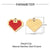 3 PCS/Package 14 * 14mm 201 Stainless Steel 18K Gold Plated Round Heart Shape Polished Pendant